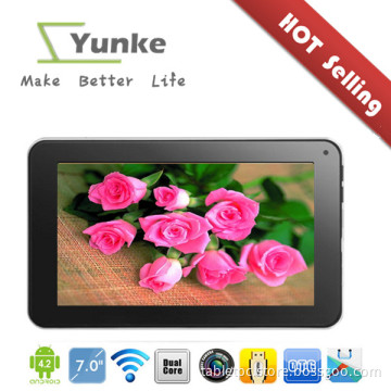 high quality 7 inch dual camera tablet a20 boxchip dual core 3g external HDMI wifi support 1 year warranty